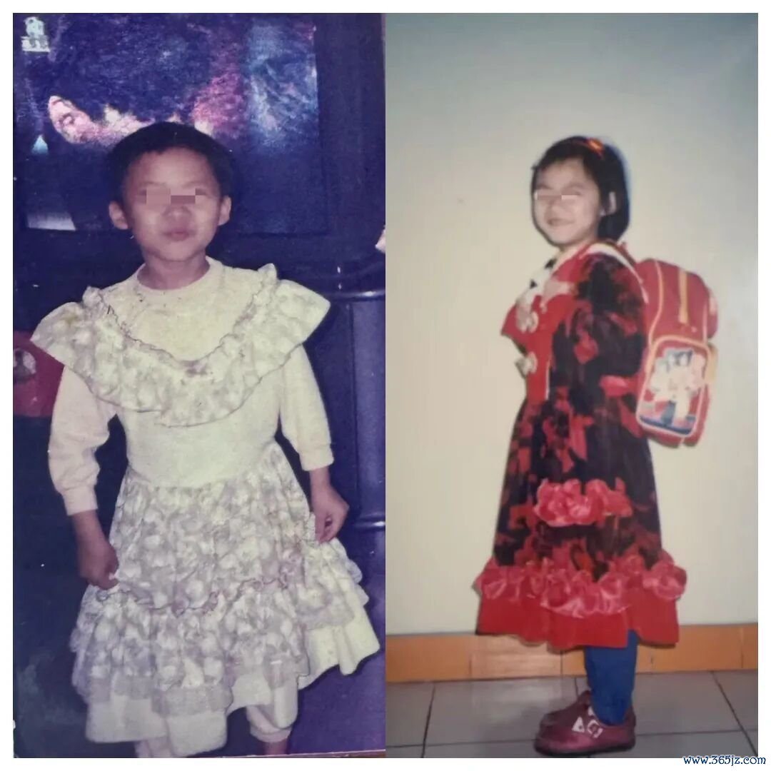 两名当事人的童年照片。图左为李慧,右为黄晓琳。图片来源/受访者