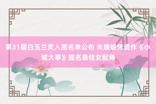 第31届白玉兰奖入围名单公布 朱媛媛凭遗作《小城大事》提名最佳女配角