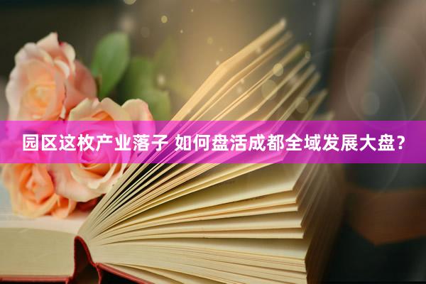 园区这枚产业落子 如何盘活成都全域发展大盘？