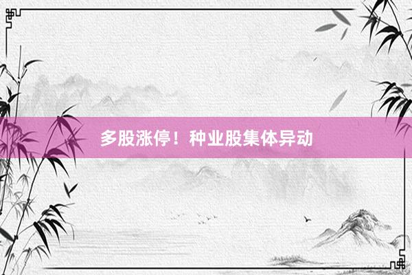 多股涨停！种业股集体异动