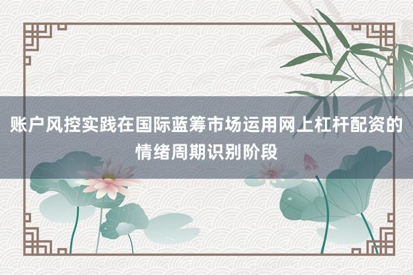 账户风控实践在国际蓝筹市场运用网上杠杆配资的情绪周期识别阶段