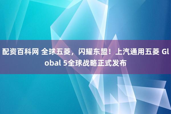 配资百科网 全球五菱，闪耀东盟！上汽通用五菱 Global 5全球战略正式发布