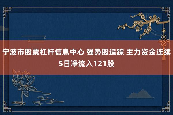 宁波市股票杠杆信息中心 强势股追踪 主力资金连续5日净流入121股