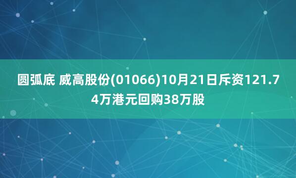 圆弧底 威高股份(01066)10月21日斥资121.74万港元回购38万股